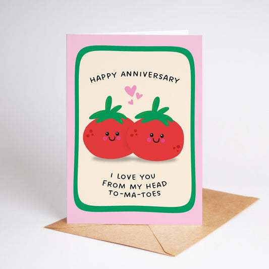 Tomato Couple Anniversary Card - PulpKo