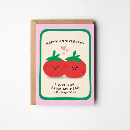 Tomato Couple Anniversary Card - PulpKo