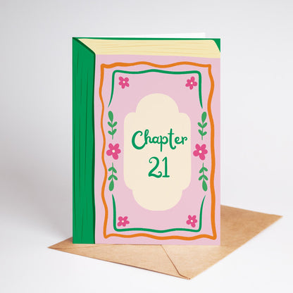 21st Birthday Card, Chapter 21 Book Cover Design - PulpKo