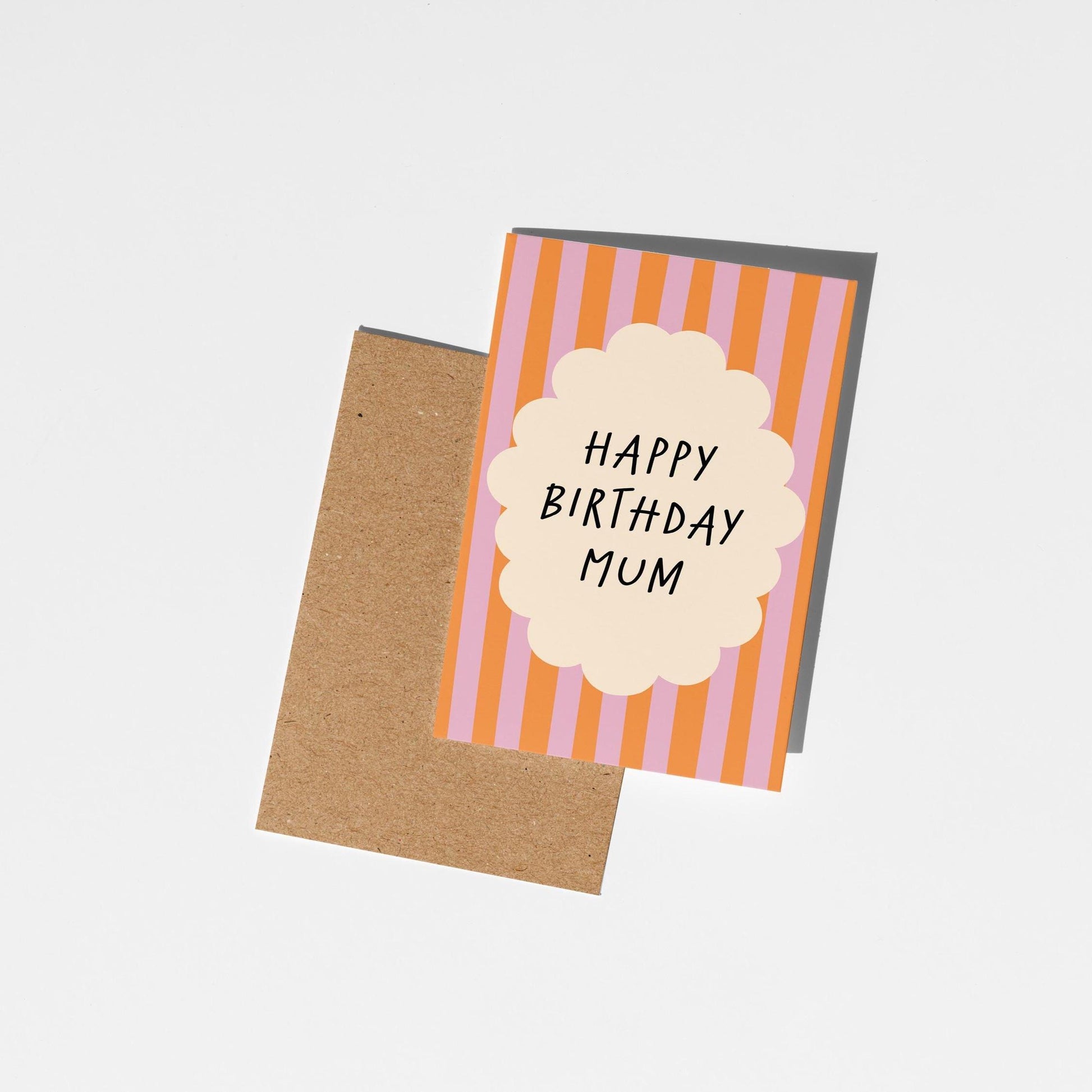Happy Birthday Mum Card, Colourful Striped Greeting Card for He - PulpKo