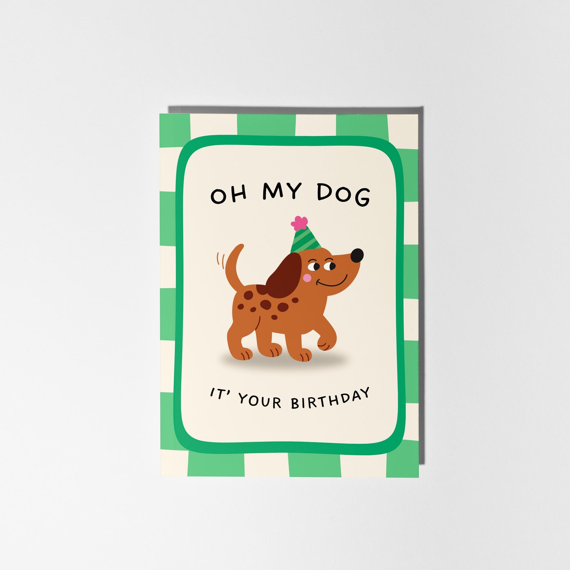 Oh My Dog Birthday Card, Funny Dog Birthday Card, Cute Animal Birthday Card for Him or Her - PulpKo