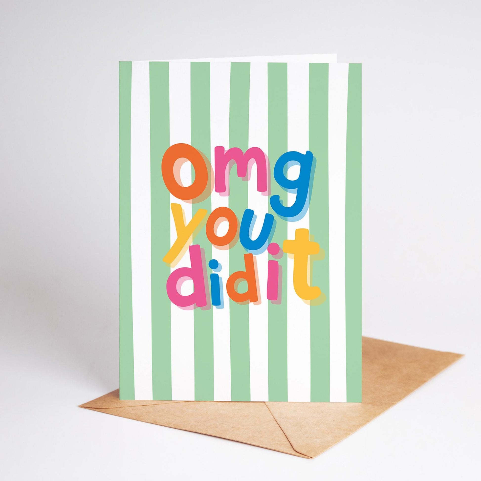 OMG You Did It! Congratulations, Well Done, Achievement Card - PulpKo