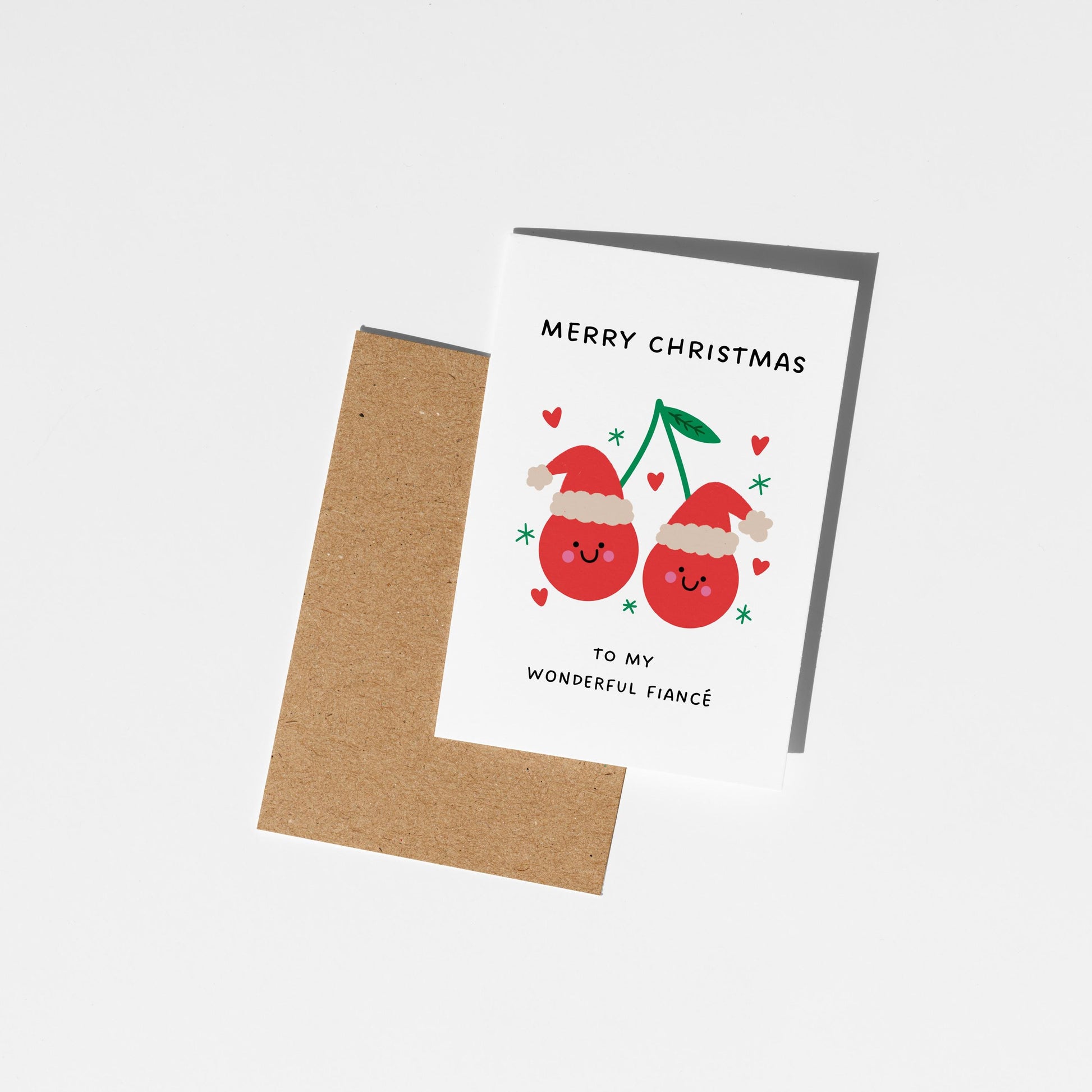 Merry Christmas To My Wonderful Fiancé Card - PulpKo