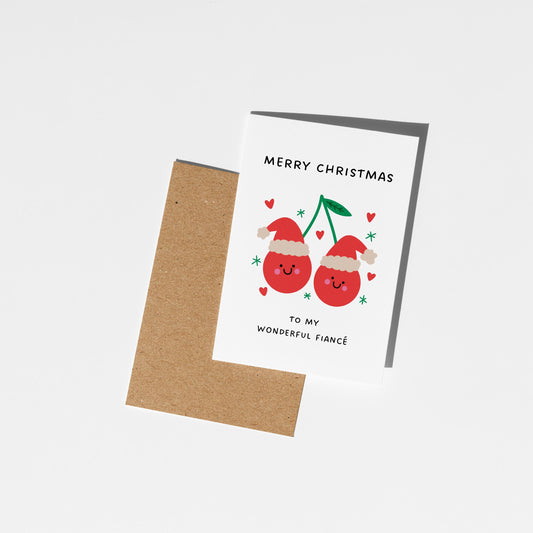 Merry Christmas To My Wonderful Fiancé Card - PulpKo