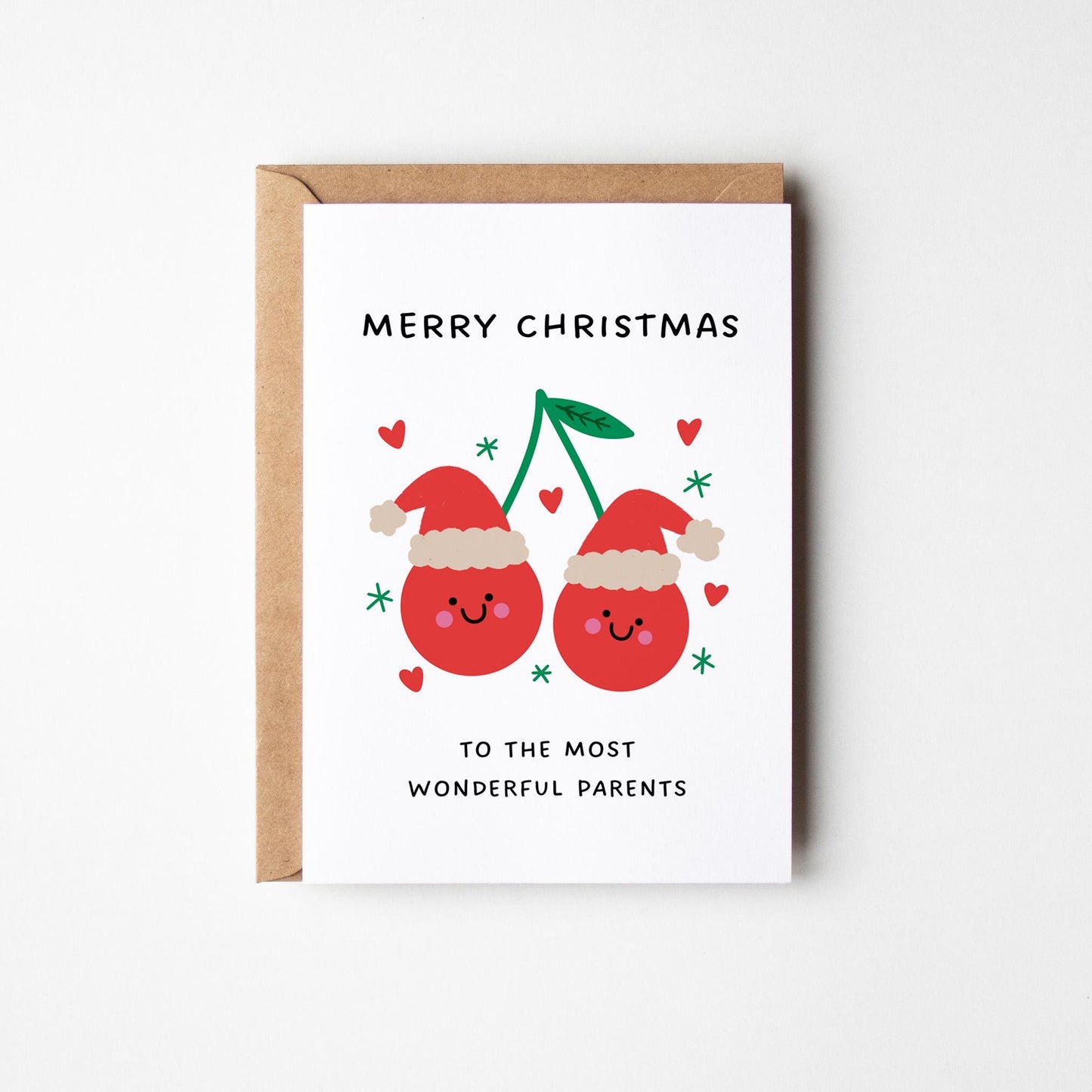 Merry Christmas To The Most Wonderful Parents Card - PulpKo