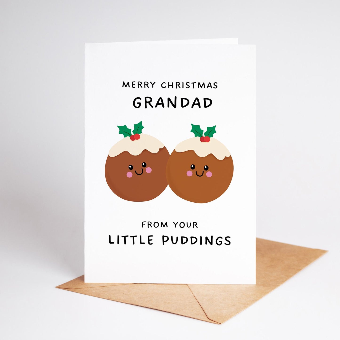 Merry Christmas Grandad From Your Little Puddings (2 Puddings) - PulpKo
