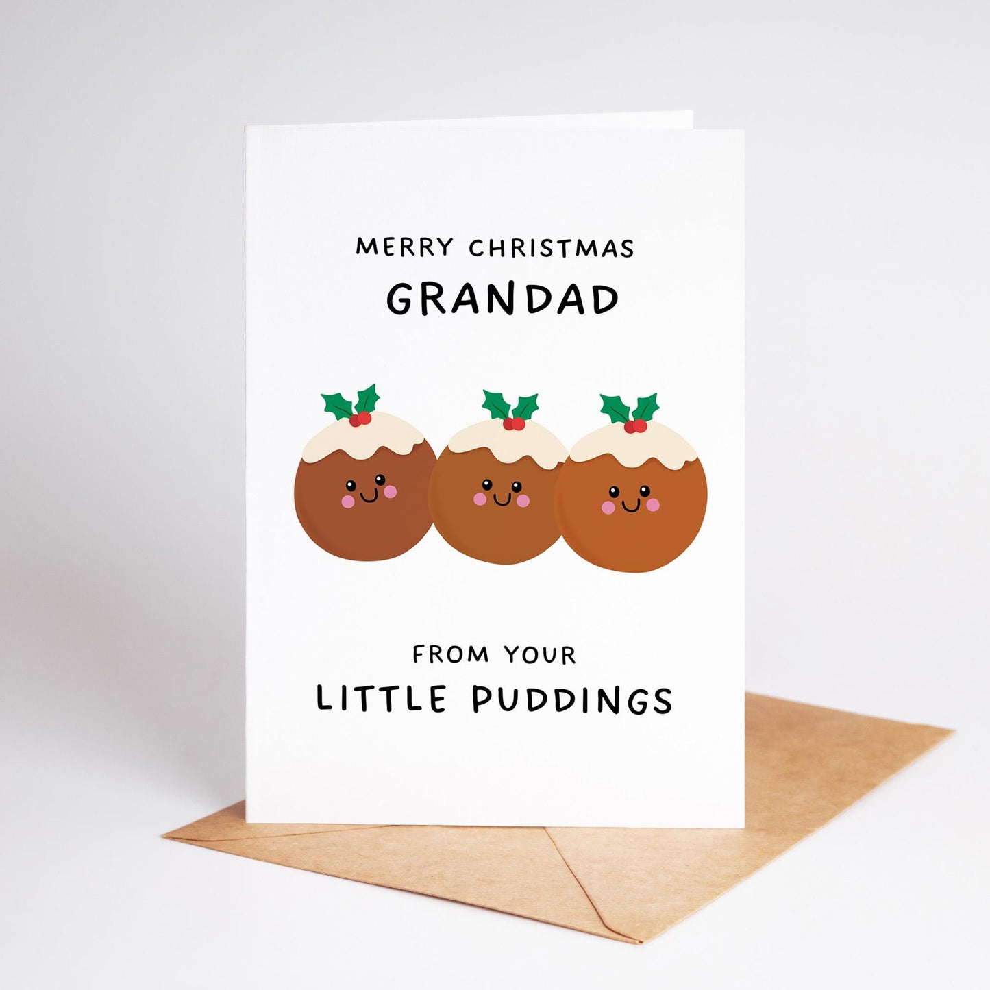 Merry Christmas Grandad From Your Little Puddings (3 Puddings) - PulpKo