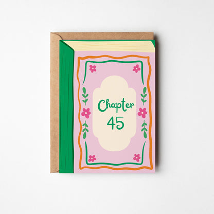 45th Birthday Card, Chapter 45 Book Cover Design - PulpKo