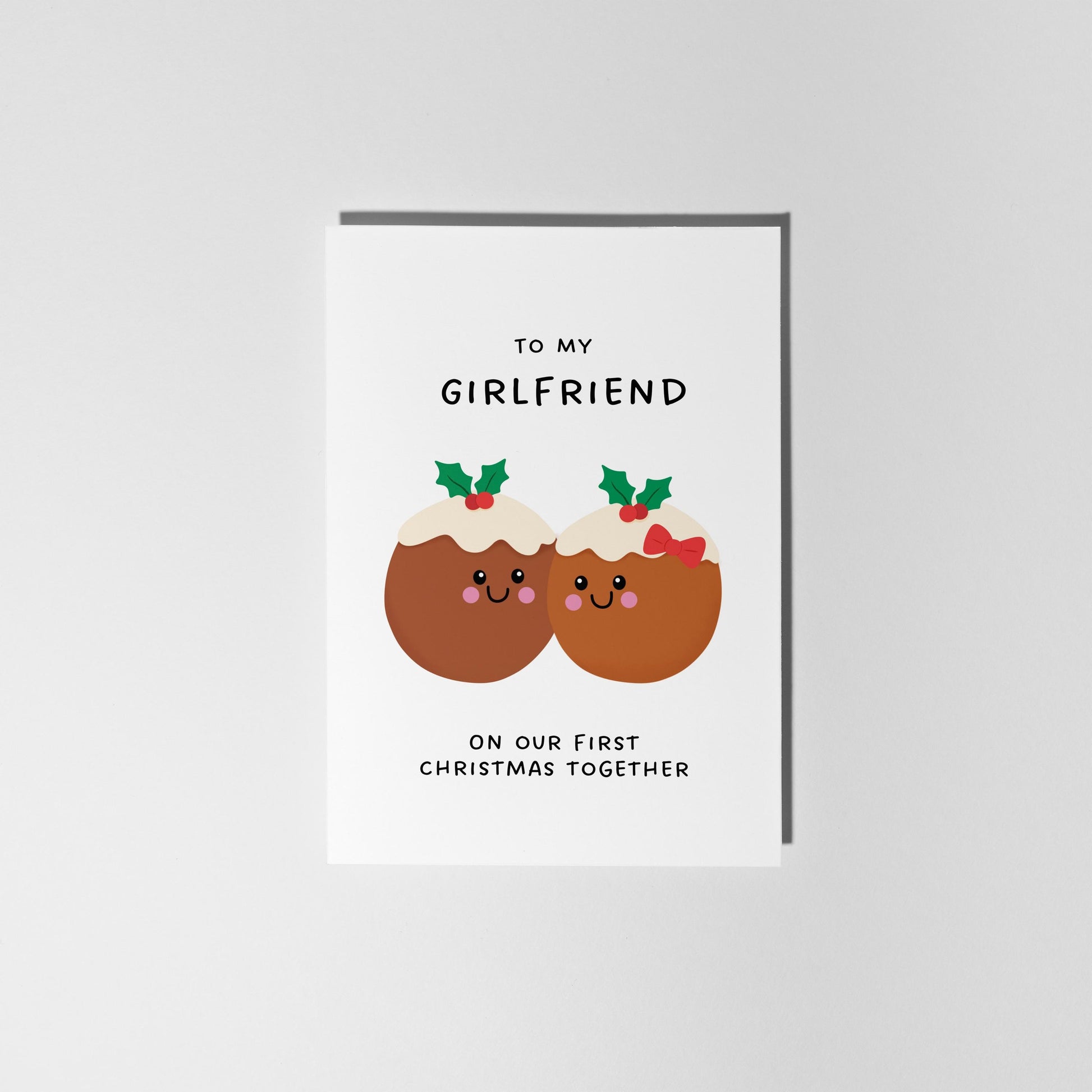 To My Girlfriend on Our First Christmas Together Card, Christmas Card for Girlfriend - PulpKo