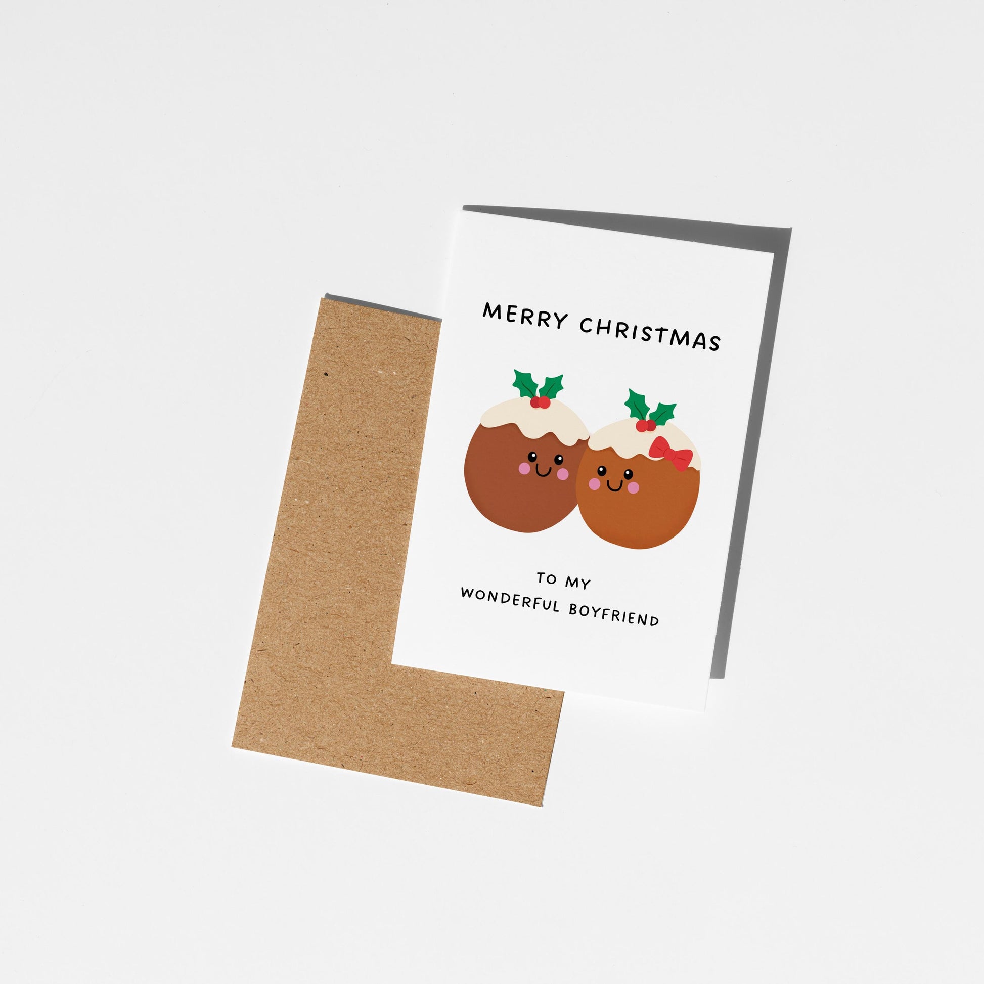Merry Christmas To My Wonderful Boyfriend Card, Christmas Card for Boyfriend - PulpKo