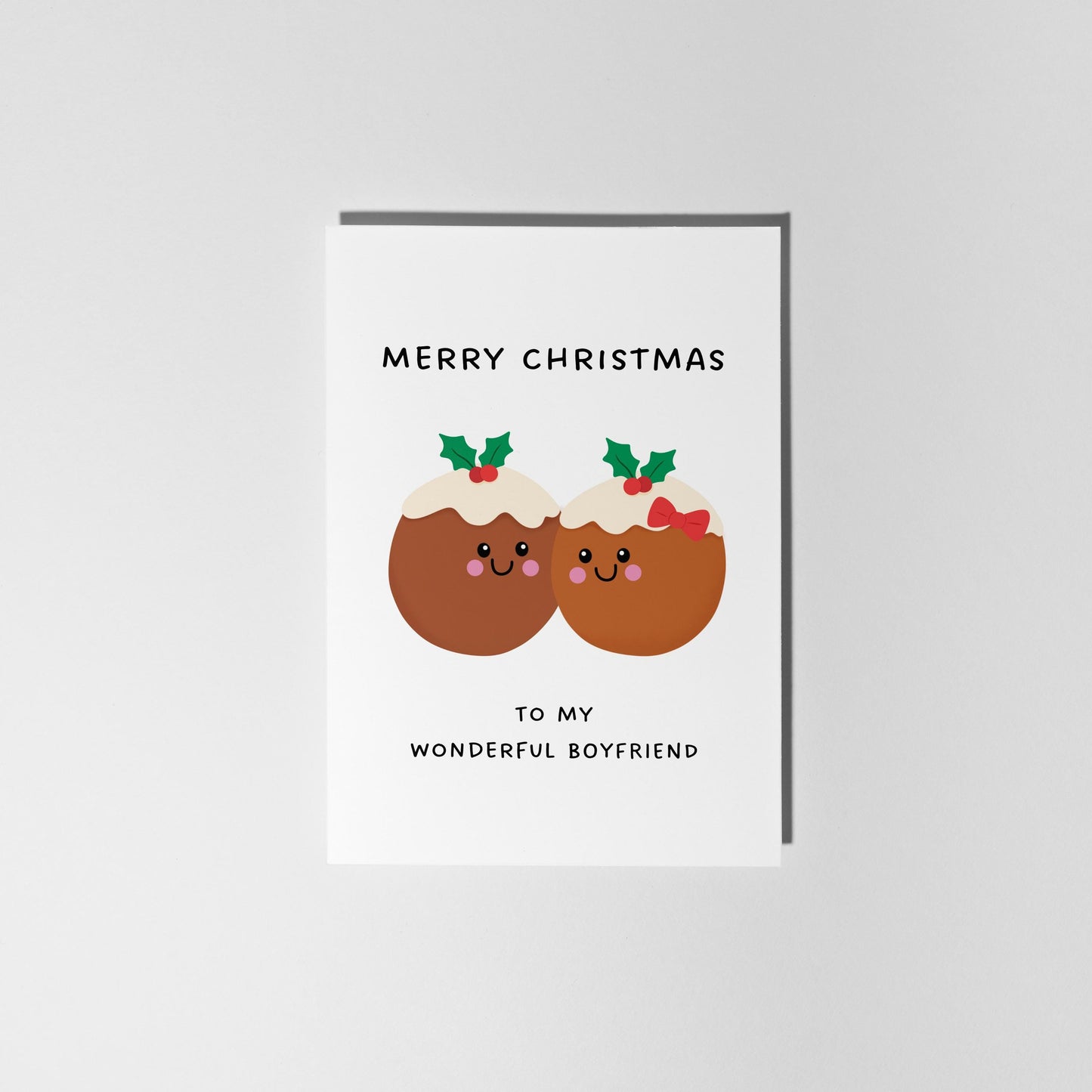 Merry Christmas To My Wonderful Boyfriend Card, Christmas Card for Boyfriend - PulpKo