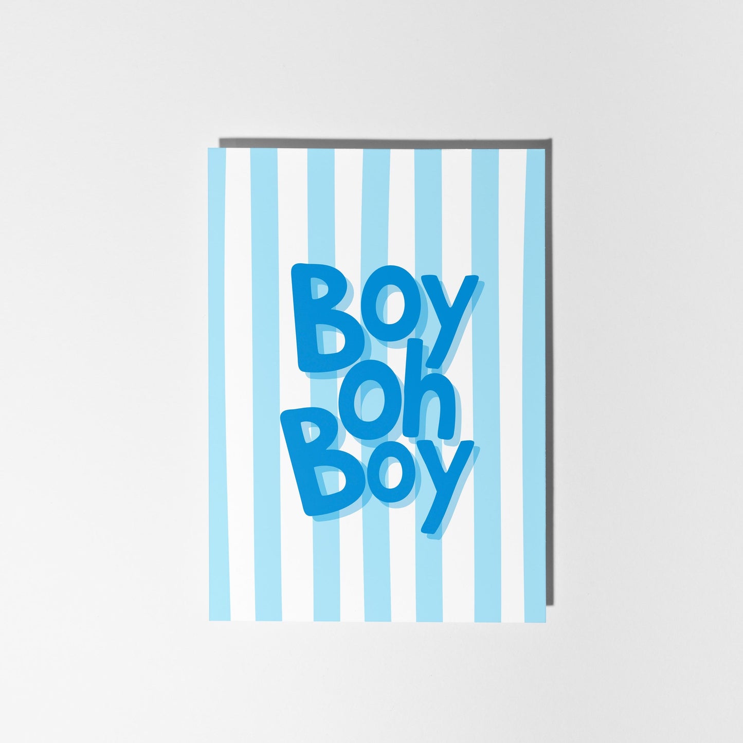 Personalised Welcome Baby Blue Greeting Card - PulpKo