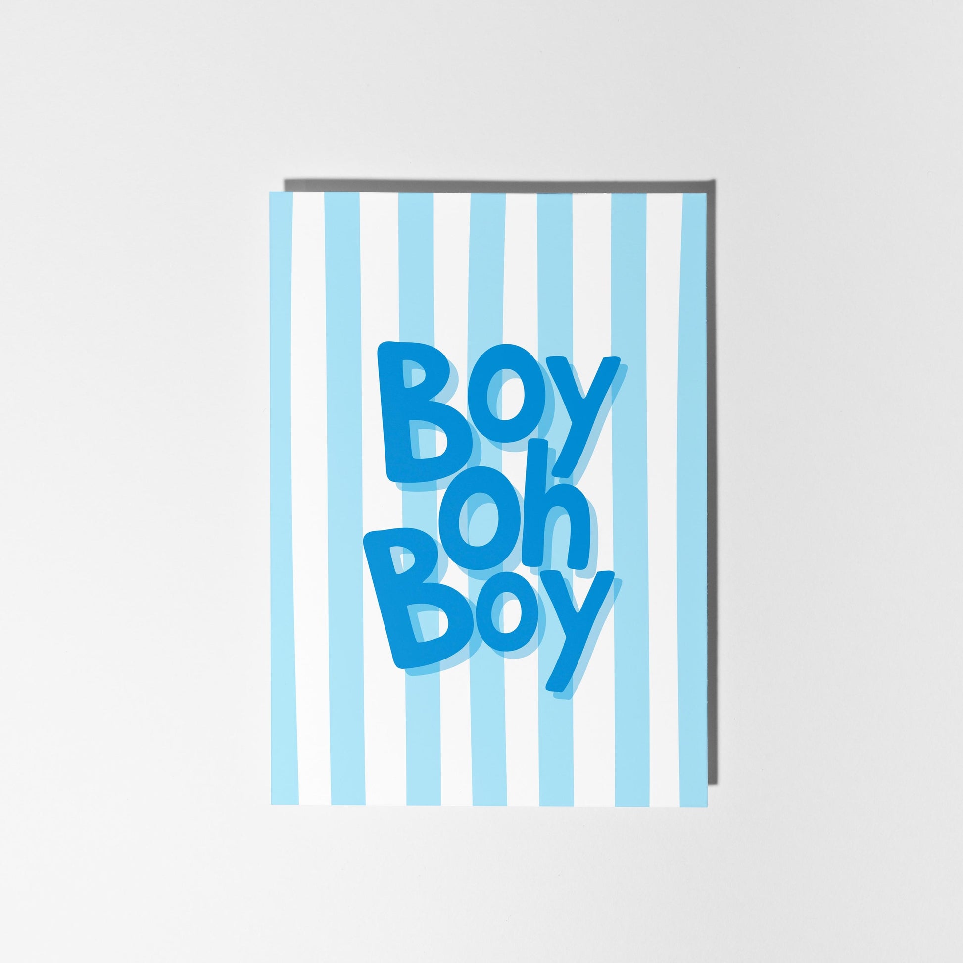 Personalised Welcome Baby Blue Greeting Card - PulpKo
