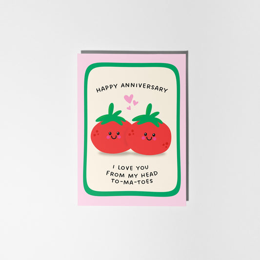 Tomato Couple Anniversary Card - PulpKo
