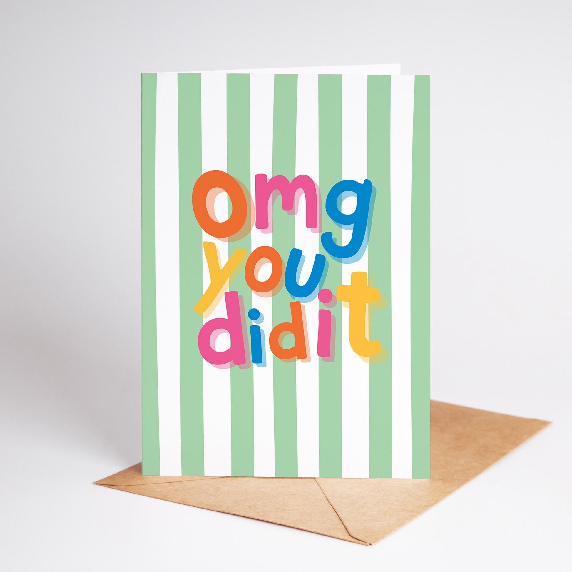 OMG You Did It! Congratulations, Well Done, Achievement Card - PulpKo