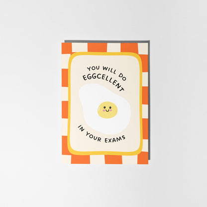 Funny Exam Card, You’ll Do Eggcellent Card, Good Luck Card - PulpKo