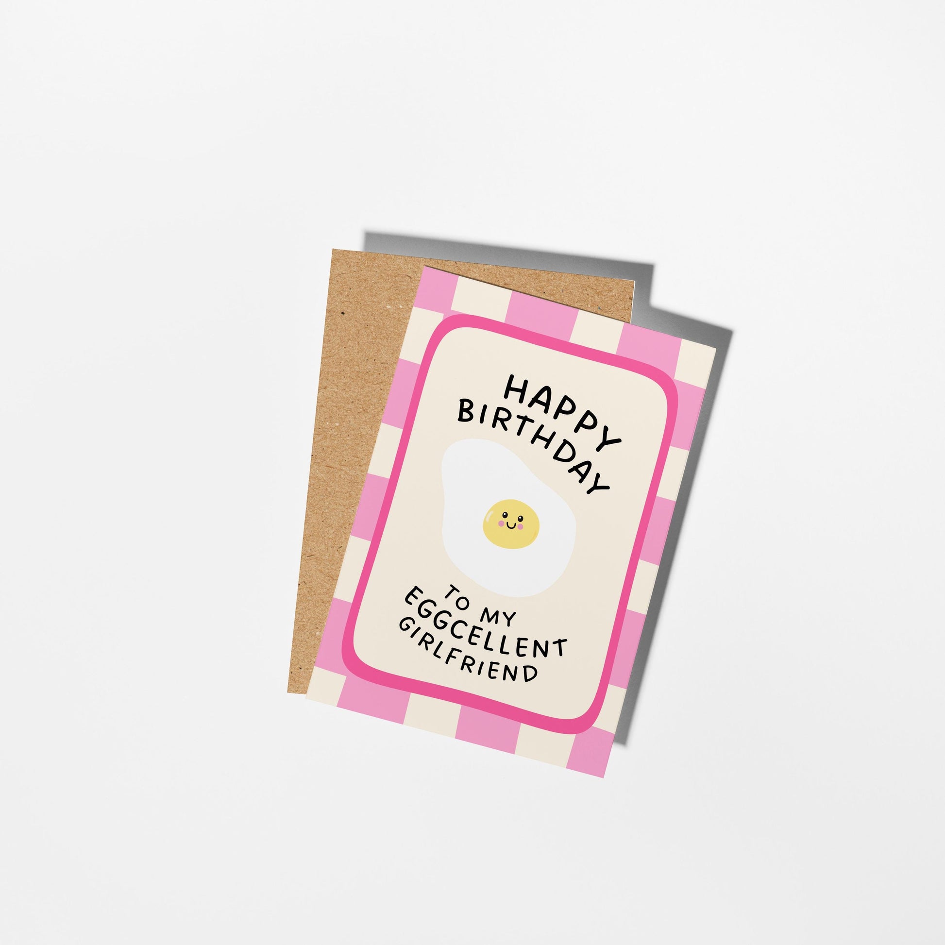 Eggcellent Girlfriend Birthday Card, Birthday Card for Girlfriend - PulpKo