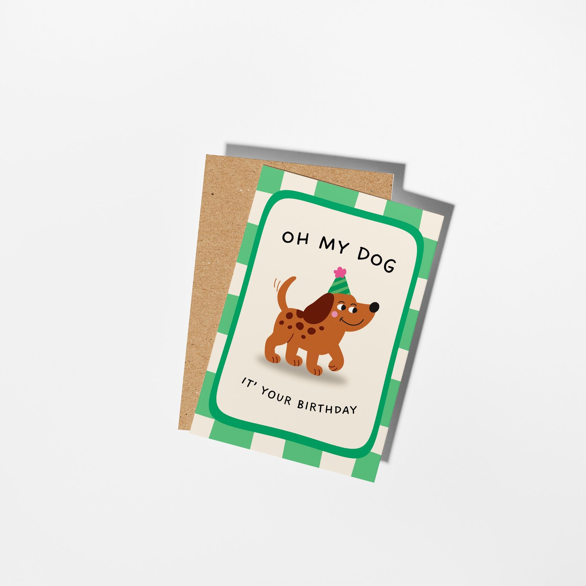 Oh My Dog Birthday Card, Funny Dog Birthday Card, Cute Animal Birthday Card for Him or Her - PulpKo