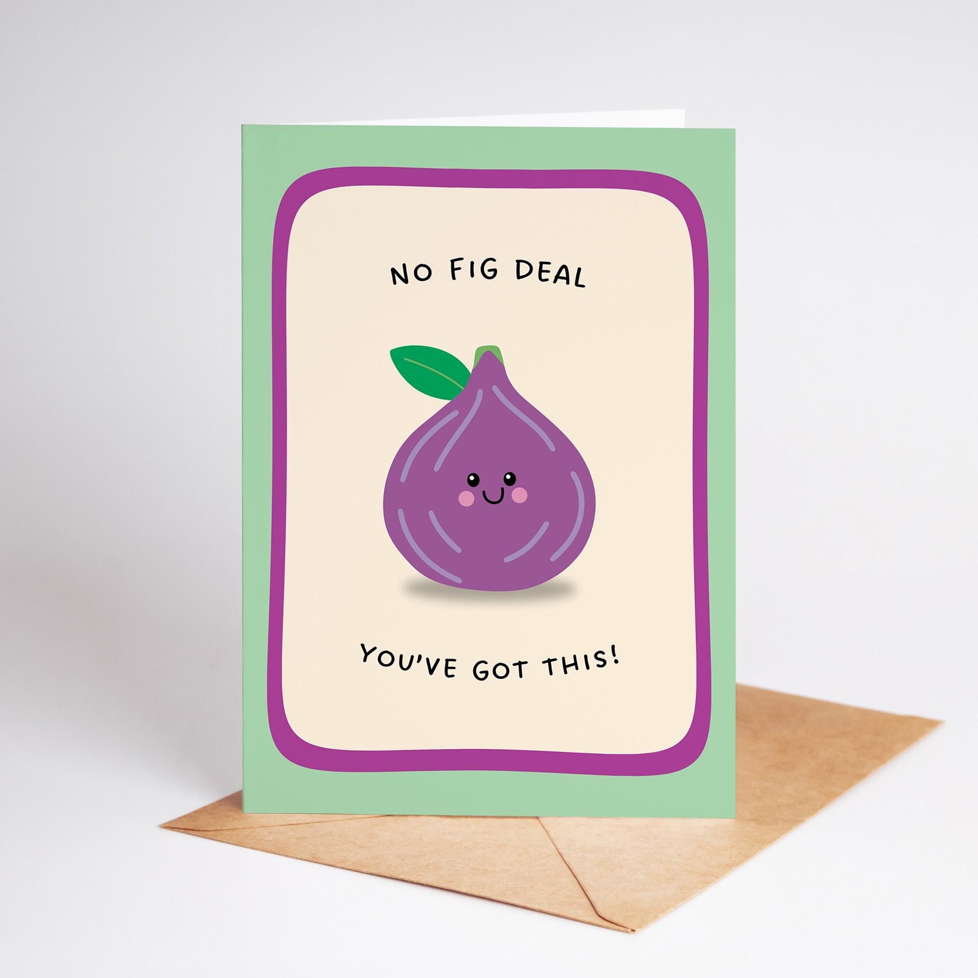 No Fig Deal Good Luck Card - PulpKo