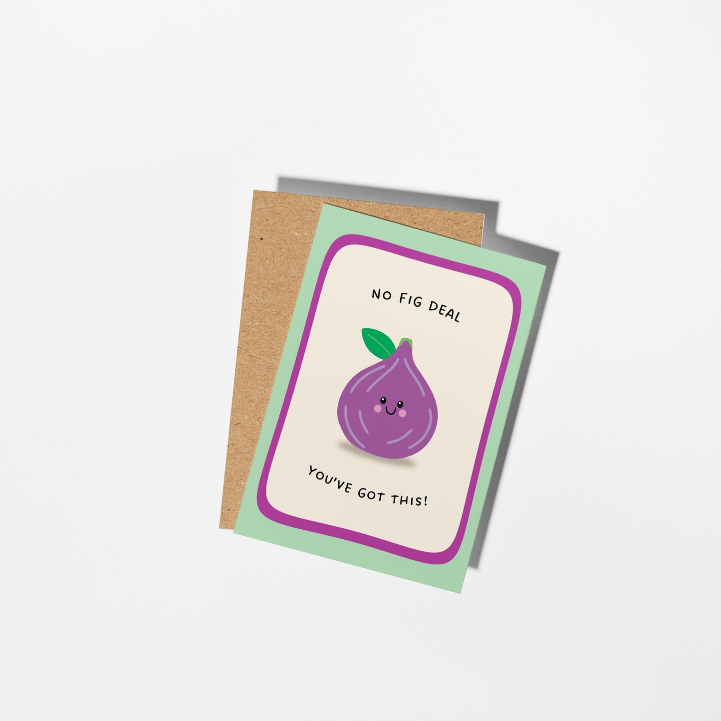 No Fig Deal Good Luck Card - PulpKo