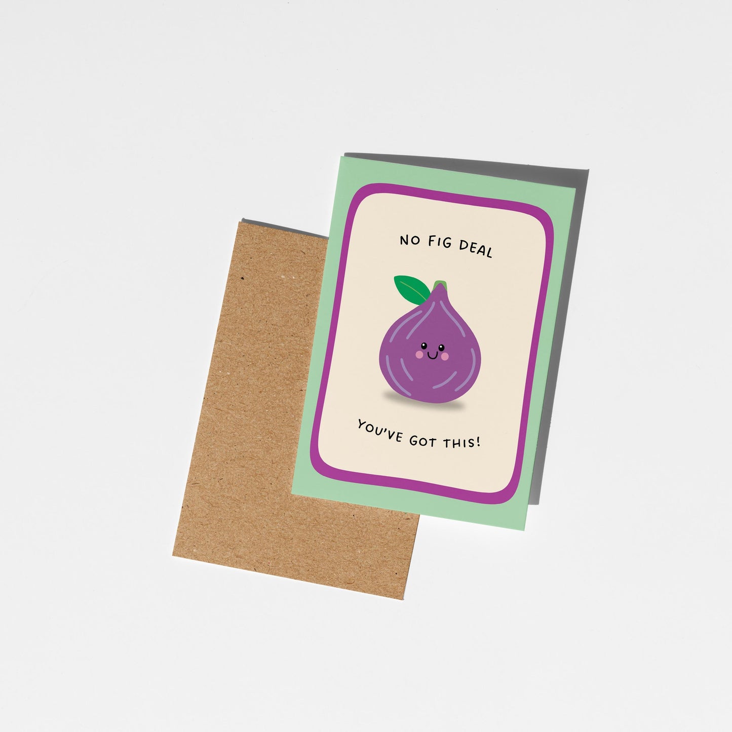No Fig Deal Good Luck Card - PulpKo