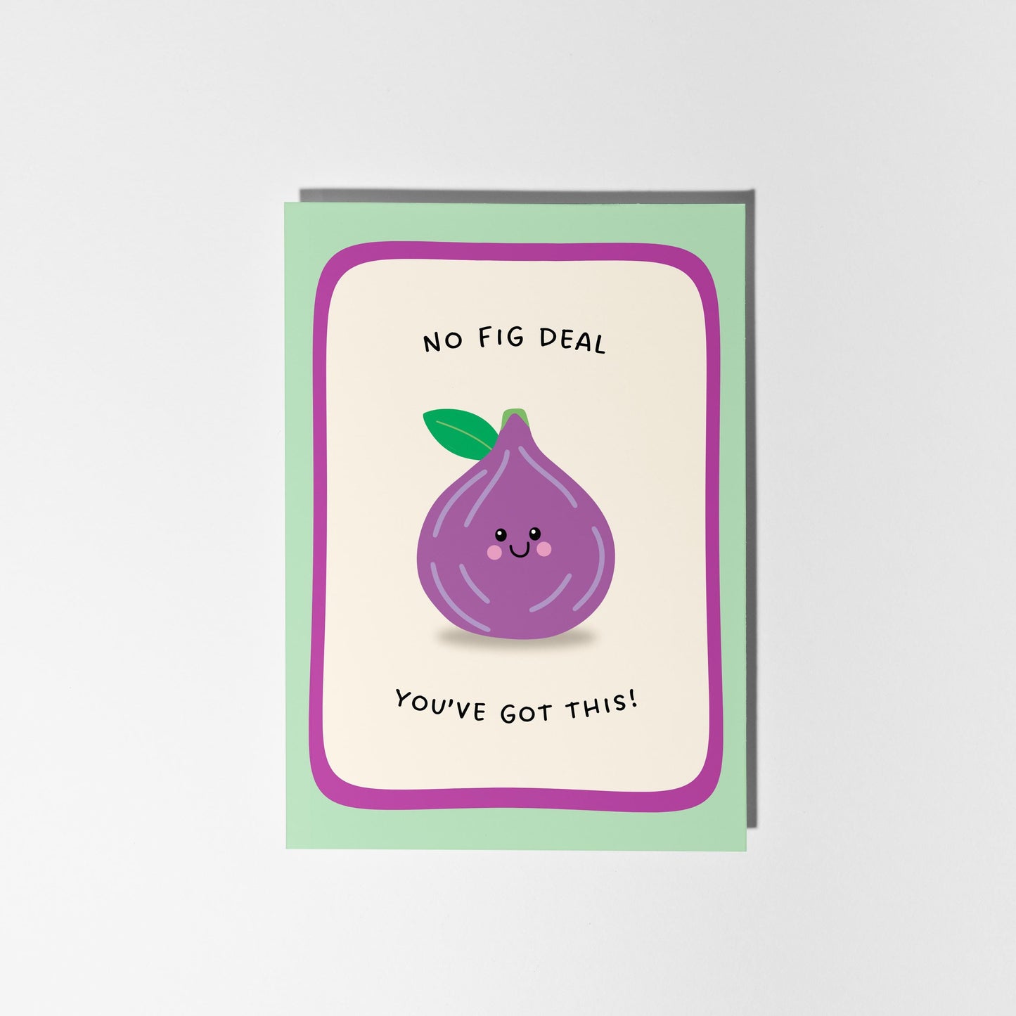 No Fig Deal Good Luck Card - PulpKo