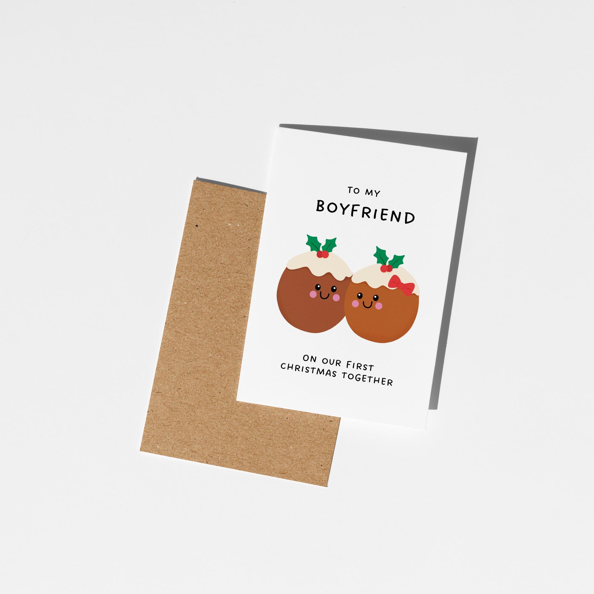 To My Boyfriend on Our First Christmas Together Card, Christmas Card for Boyfriend - PulpKo