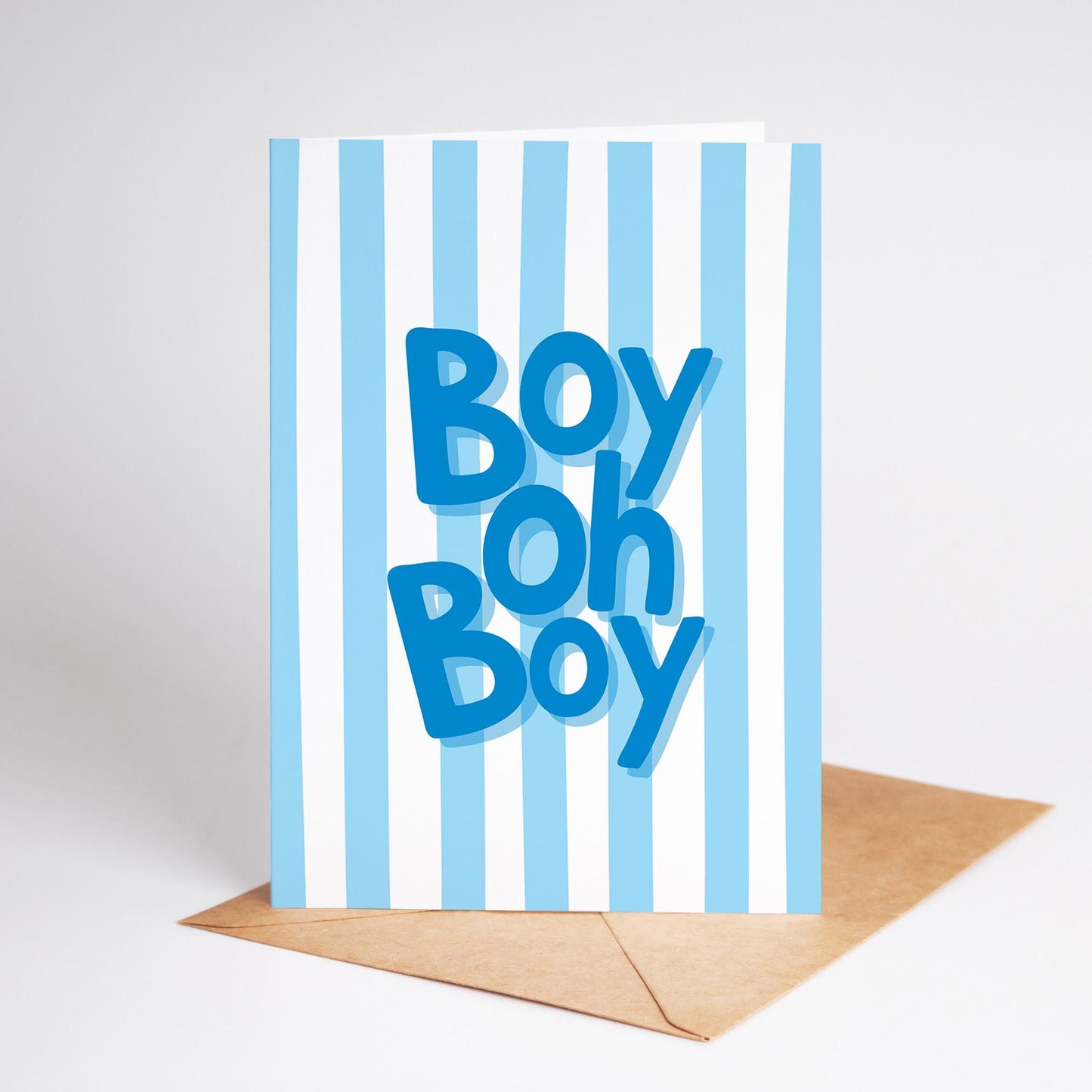 Personalised Welcome Baby Blue Greeting Card - PulpKo