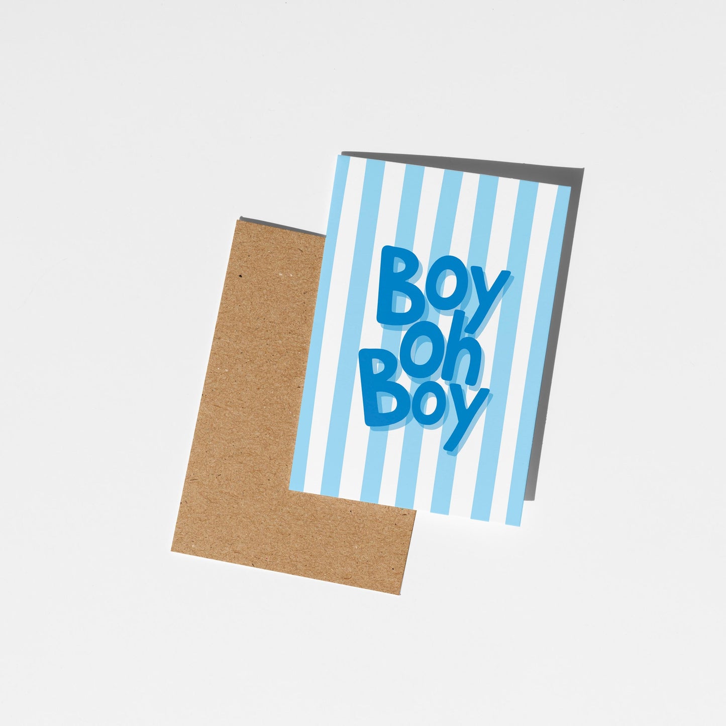 Personalised Welcome Baby Blue Greeting Card - PulpKo