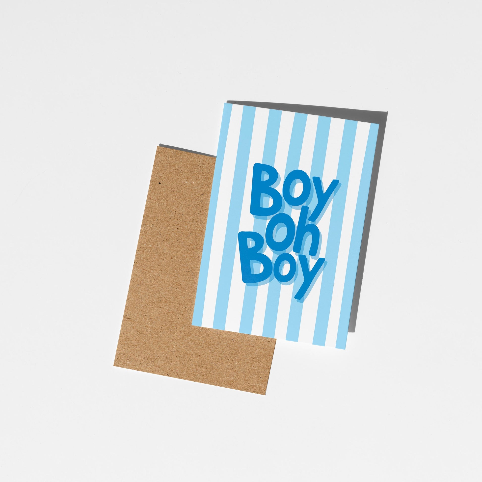 Personalised Welcome Baby Blue Greeting Card - PulpKo