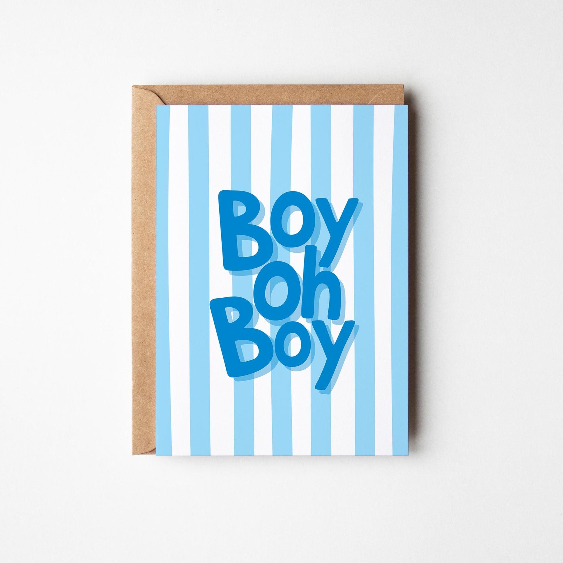 Personalised Welcome Baby Blue Greeting Card - PulpKo