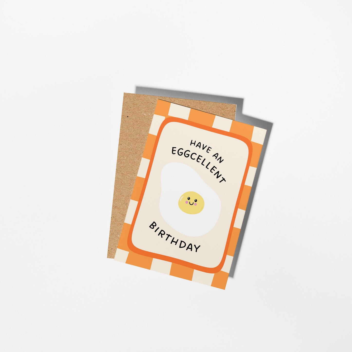 Funny Pun Birthday Card, Have an Eggcellent Birthday Greeting Card, Birthday Card for Family or Friends - PulpKo