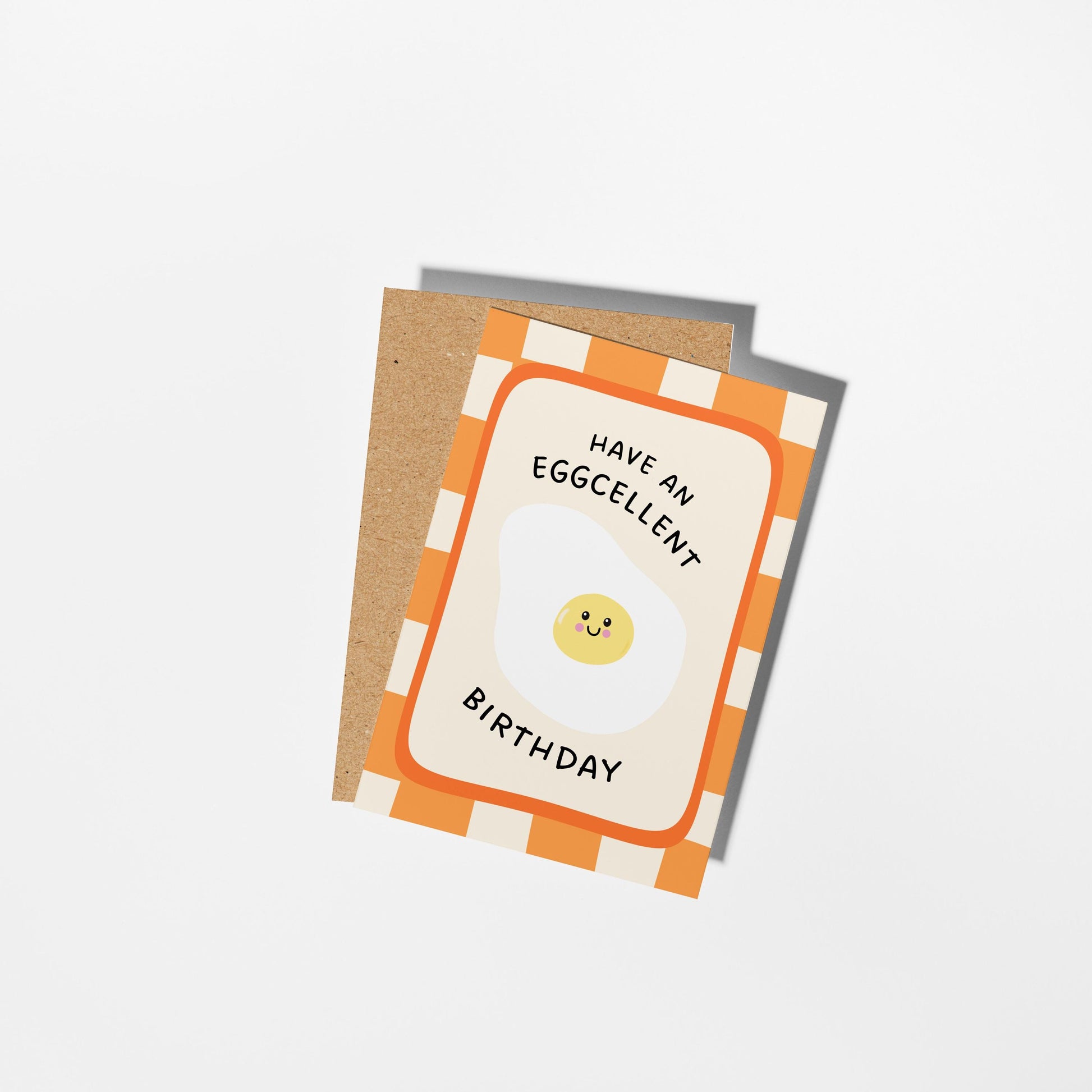 Funny Pun Birthday Card, Have an Eggcellent Birthday Greeting Card, Birthday Card for Family or Friends - PulpKo