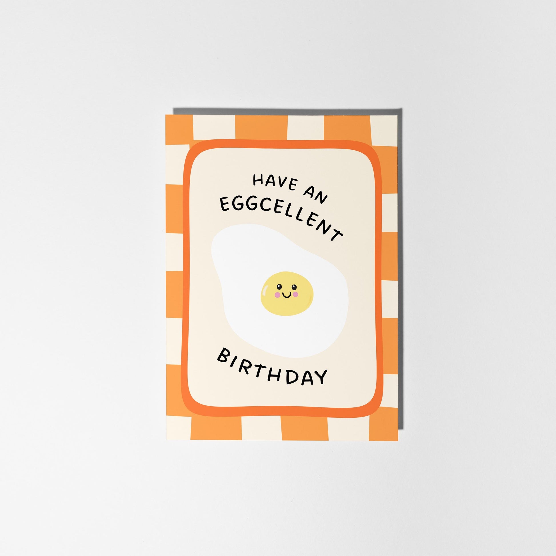 Funny Pun Birthday Card, Have an Eggcellent Birthday Greeting Card, Birthday Card for Family or Friends - PulpKo