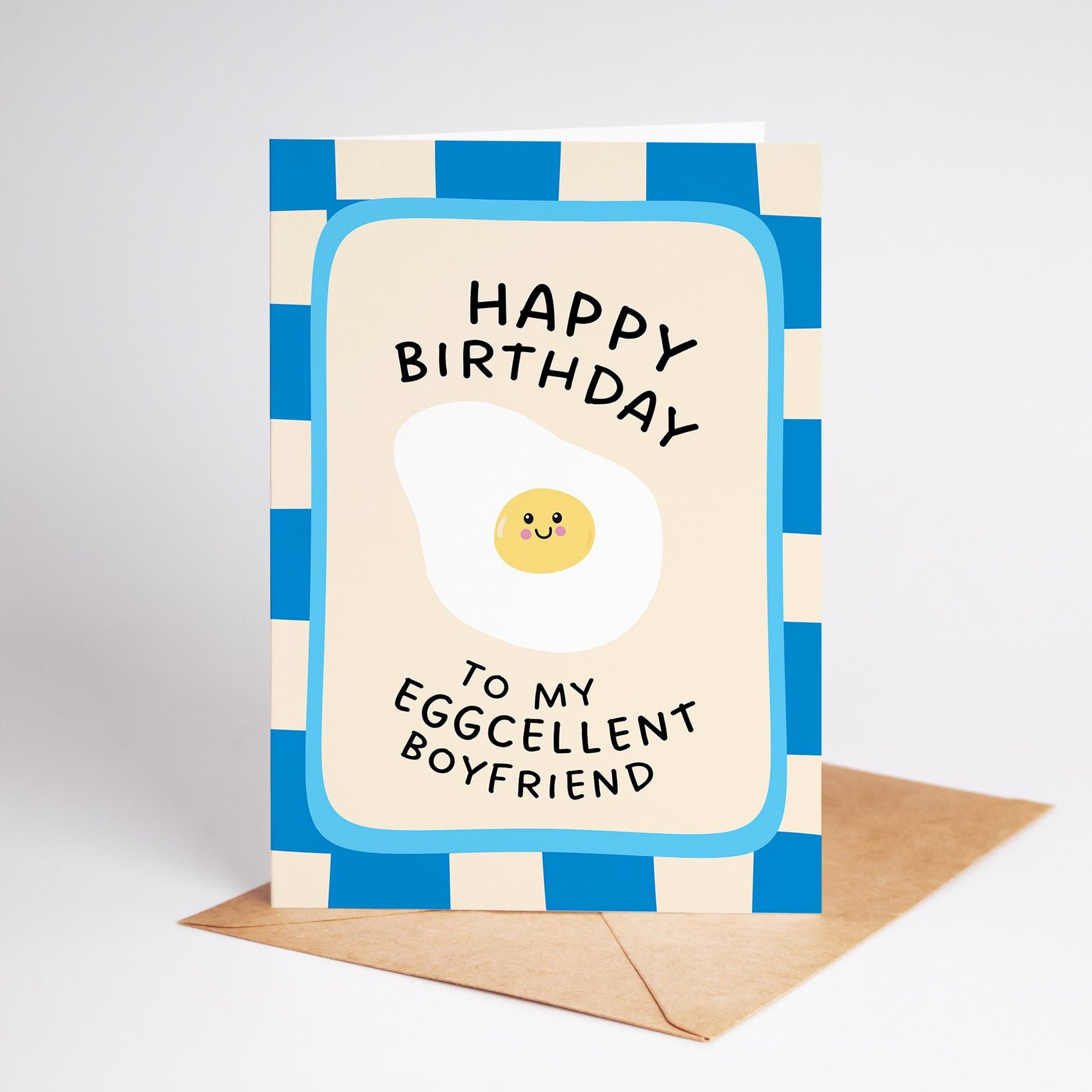 Eggcellent Boyfriend Birthday Card, Birthday Card for Boyfriend - PulpKo