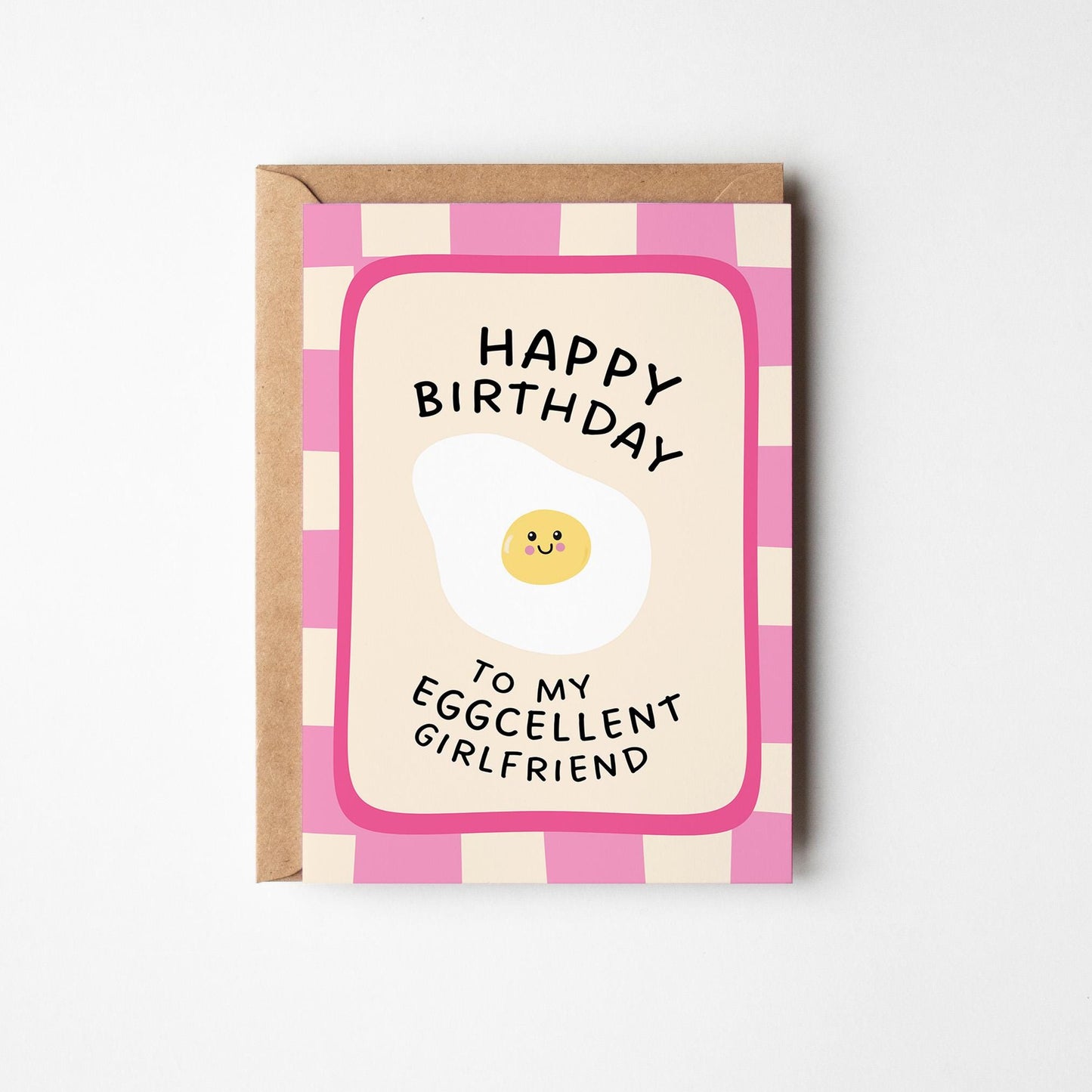 Eggcellent Girlfriend Birthday Card, Birthday Card for Girlfriend - PulpKo