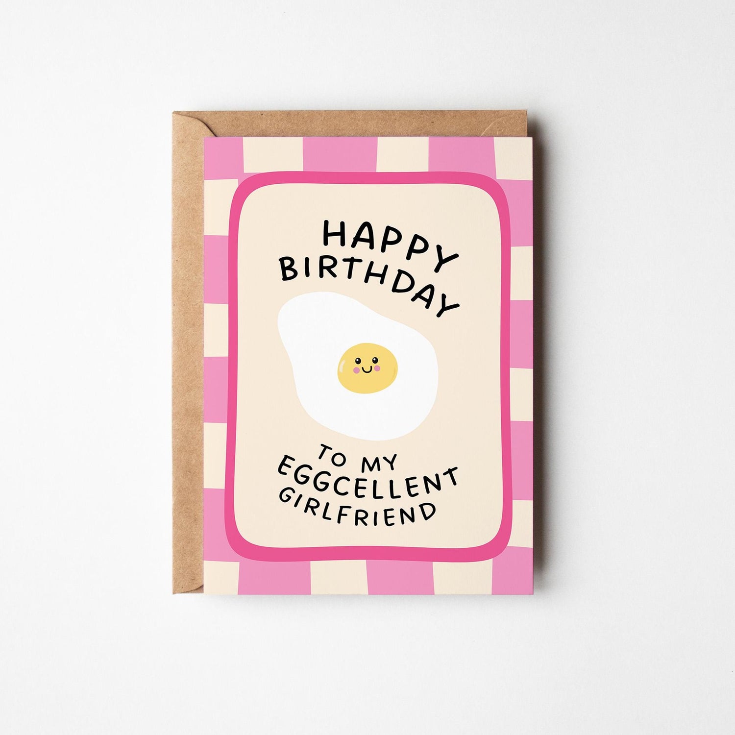 Eggcellent Girlfriend Birthday Card, Birthday Card for Girlfriend - PulpKo
