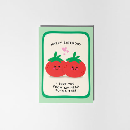 Funny Tomato Birthday Card for Partner, Spouse, Boyfriend, Girlfriend, Wife, Husband - PulpKo