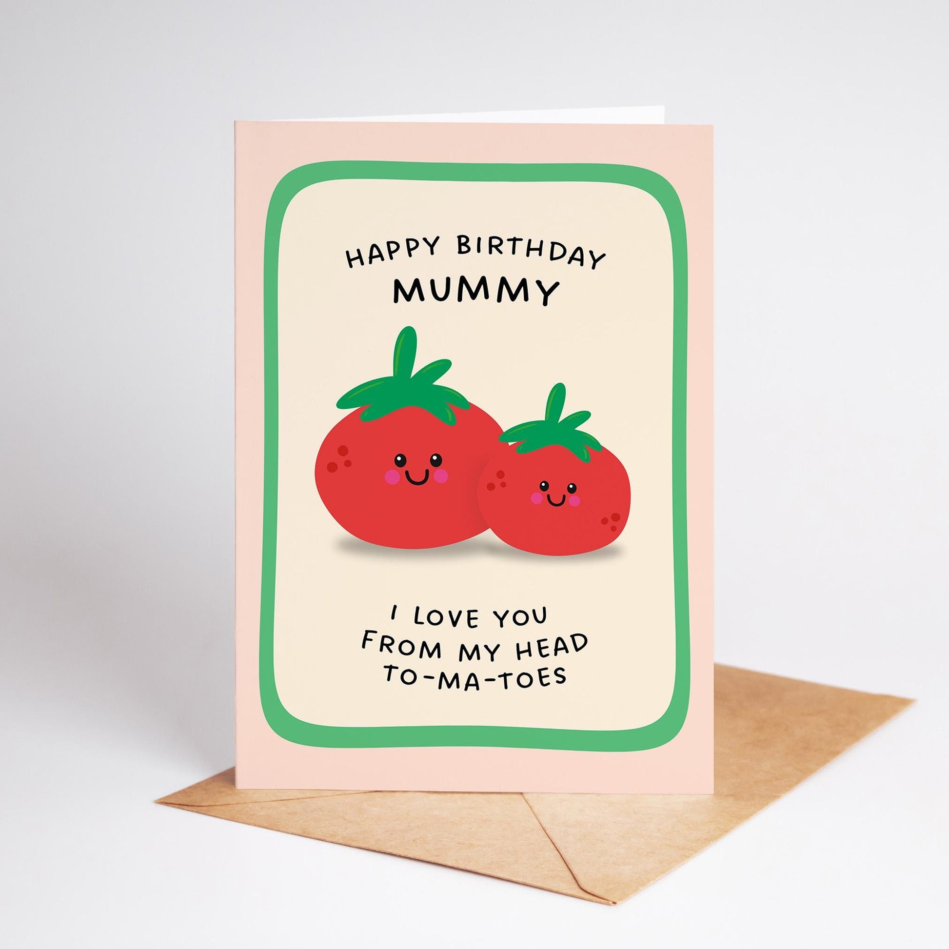 Mummy Birthday Card, Funny Tomato Pun Card from Daughter or Son, - PulpKo