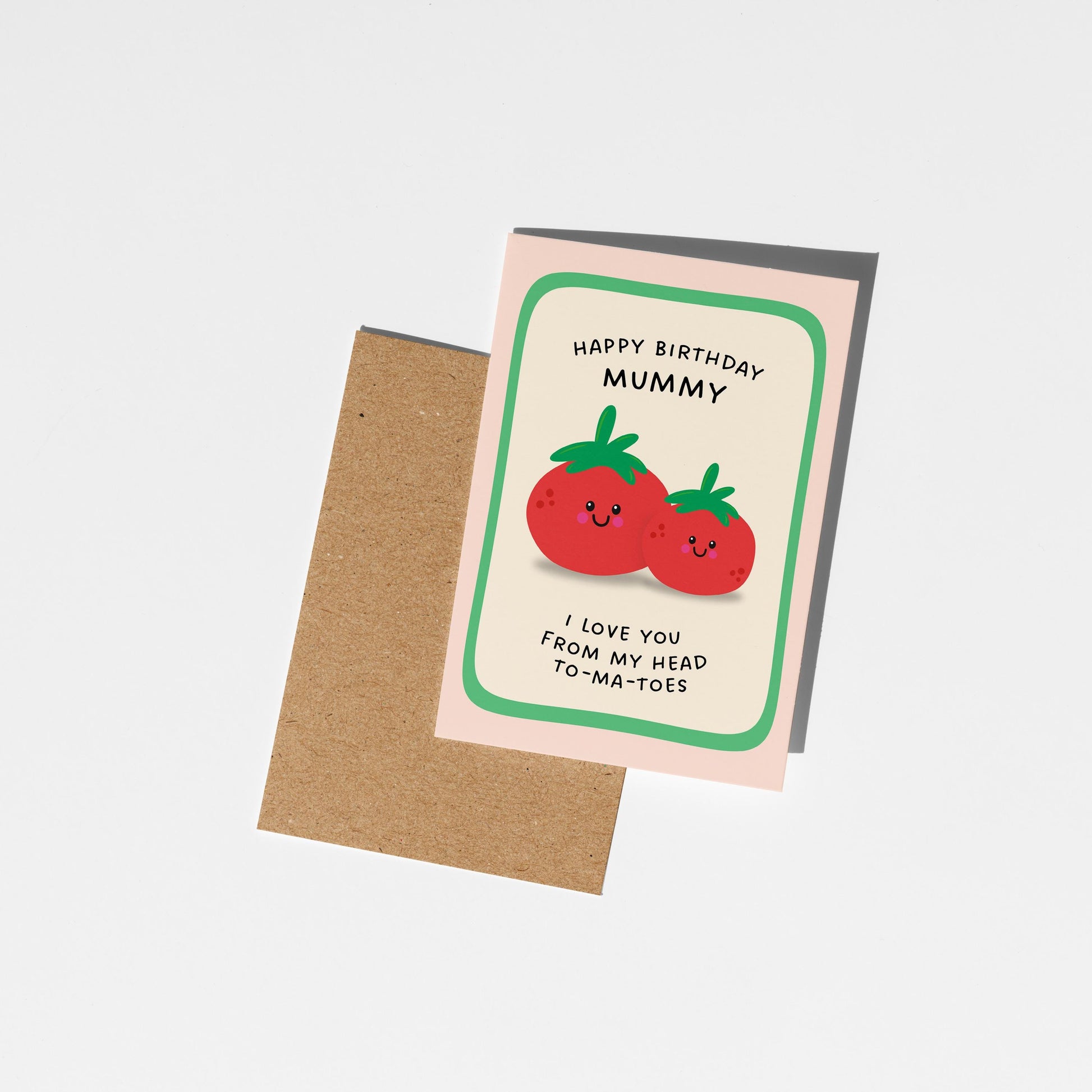 Mummy Birthday Card, Funny Tomato Pun Card from Daughter or Son, - PulpKo