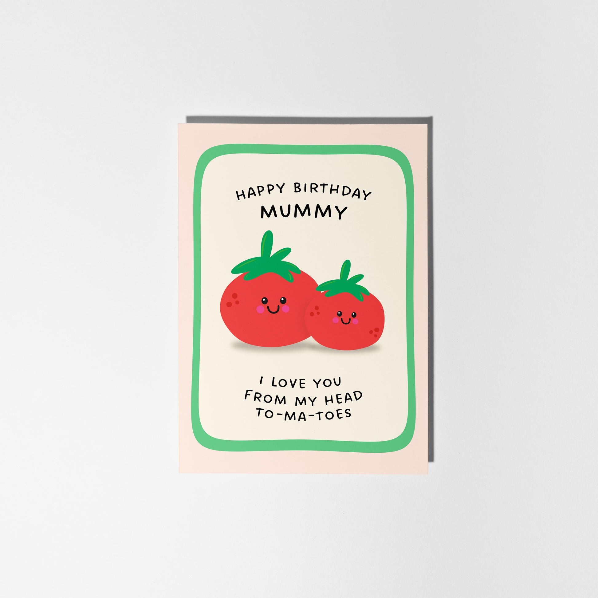 Mummy Birthday Card, Funny Tomato Pun Card from Daughter or Son, - PulpKo