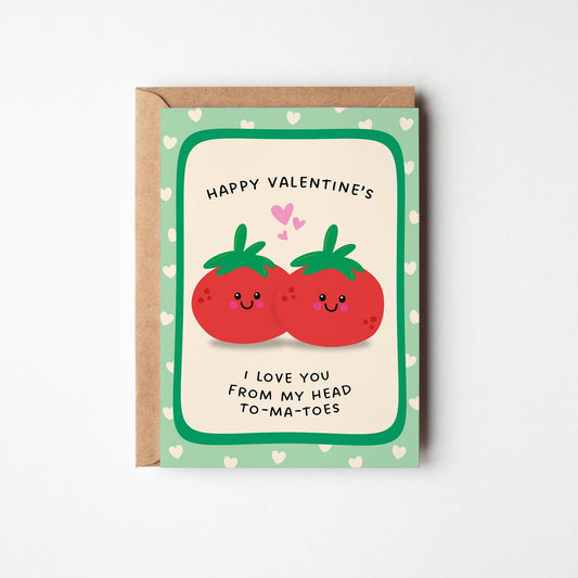 I Love You Berry Much Valentine’s Card, Cute Strawberry Valentine Card - PulpKo