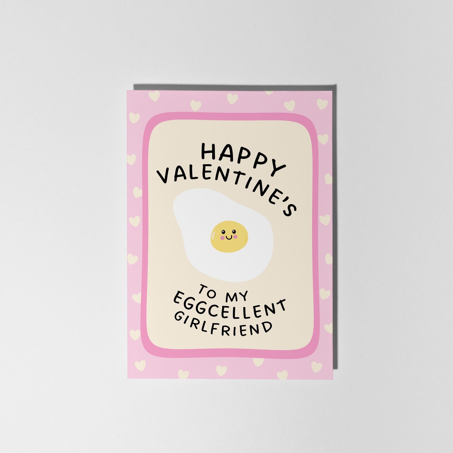 Funny Valentine’s Card for Girlfrien, Happy Valentine's to My Eggcellent Girlfriend - PulpKo