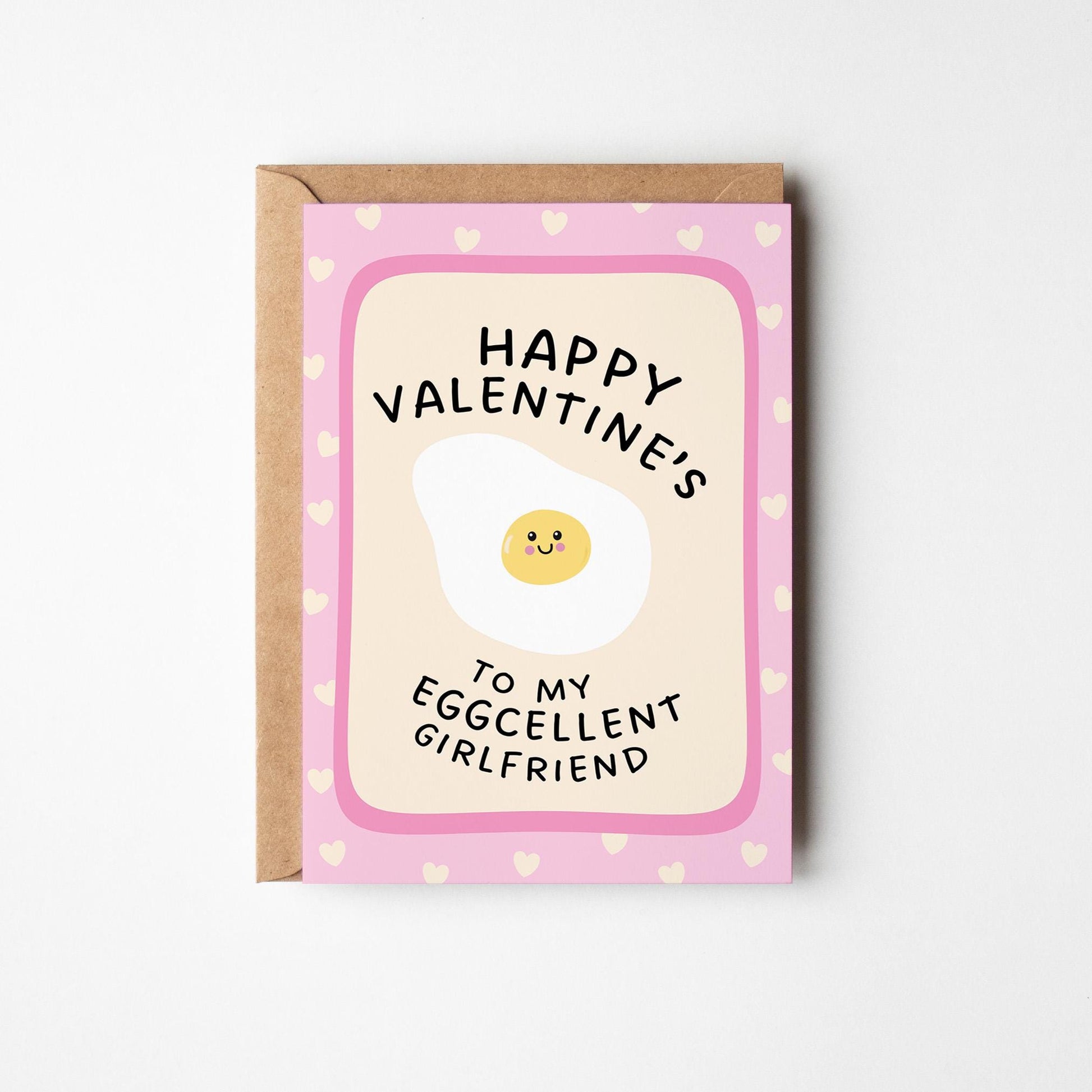 Funny Valentine’s Card for Girlfrien, Happy Valentine's to My Eggcellent Girlfriend - PulpKo
