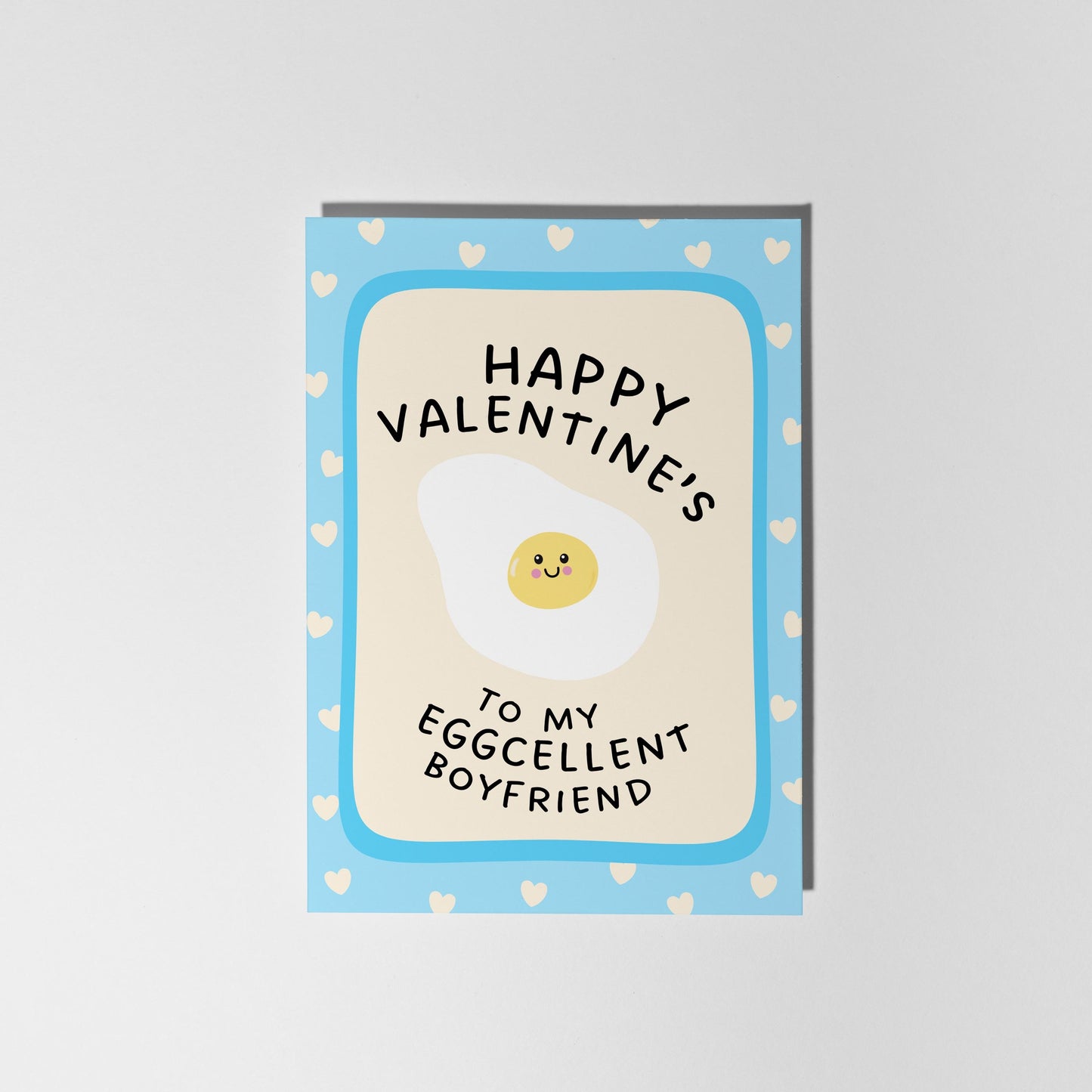 Funny Valentine’s Card for Boyfriend, Happy Valentine's to My Eggcellent Boyfriend - PulpKo