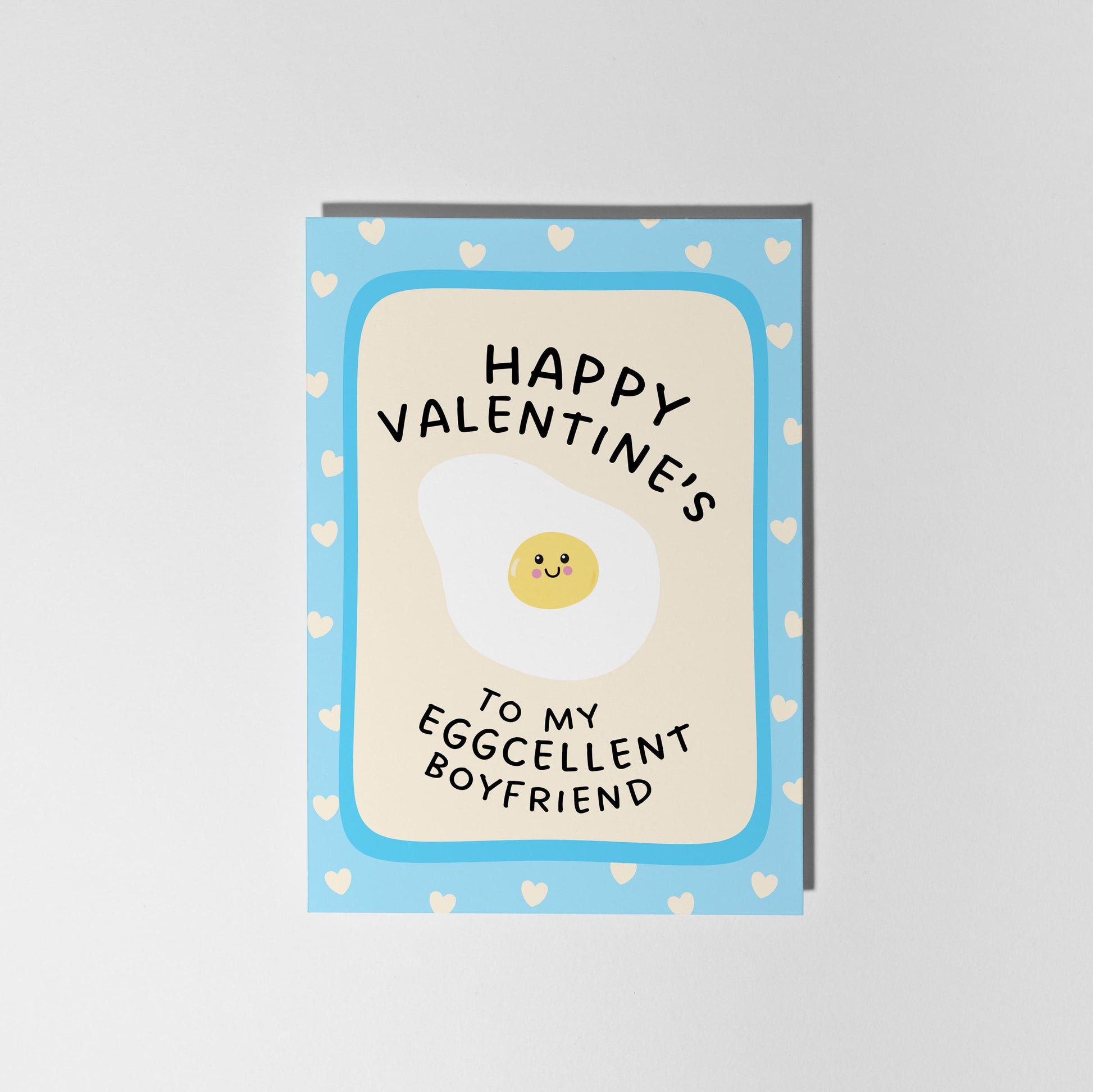 Funny Valentine’s Card for Boyfriend, Happy Valentine's to My Eggcellent Boyfriend - PulpKo