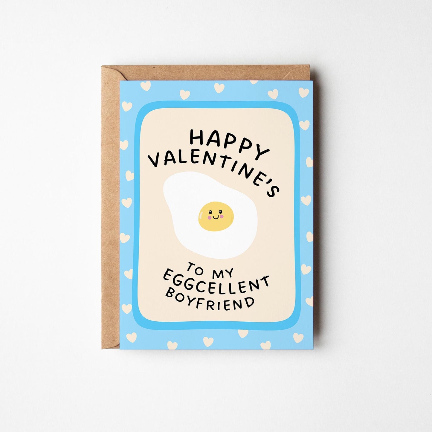 Funny Valentine’s Card for Boyfriend, Happy Valentine's to My Eggcellent Boyfriend - PulpKo