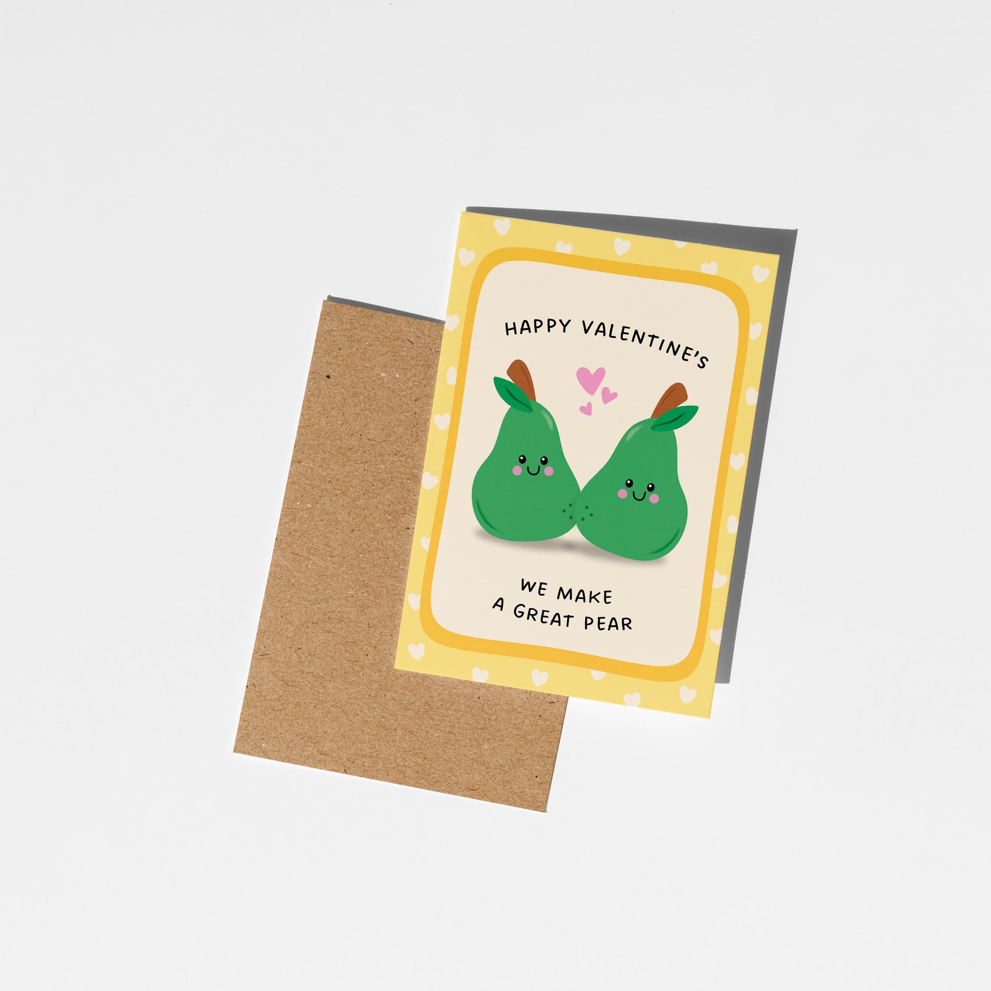 We Make a Great Pear, Cute Valentine Pun Card for Partner - PulpKo
