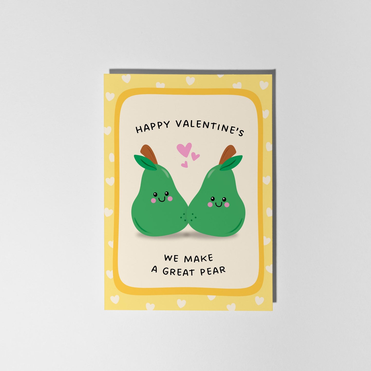 We Make a Great Pear, Cute Valentine Pun Card for Partner - PulpKo