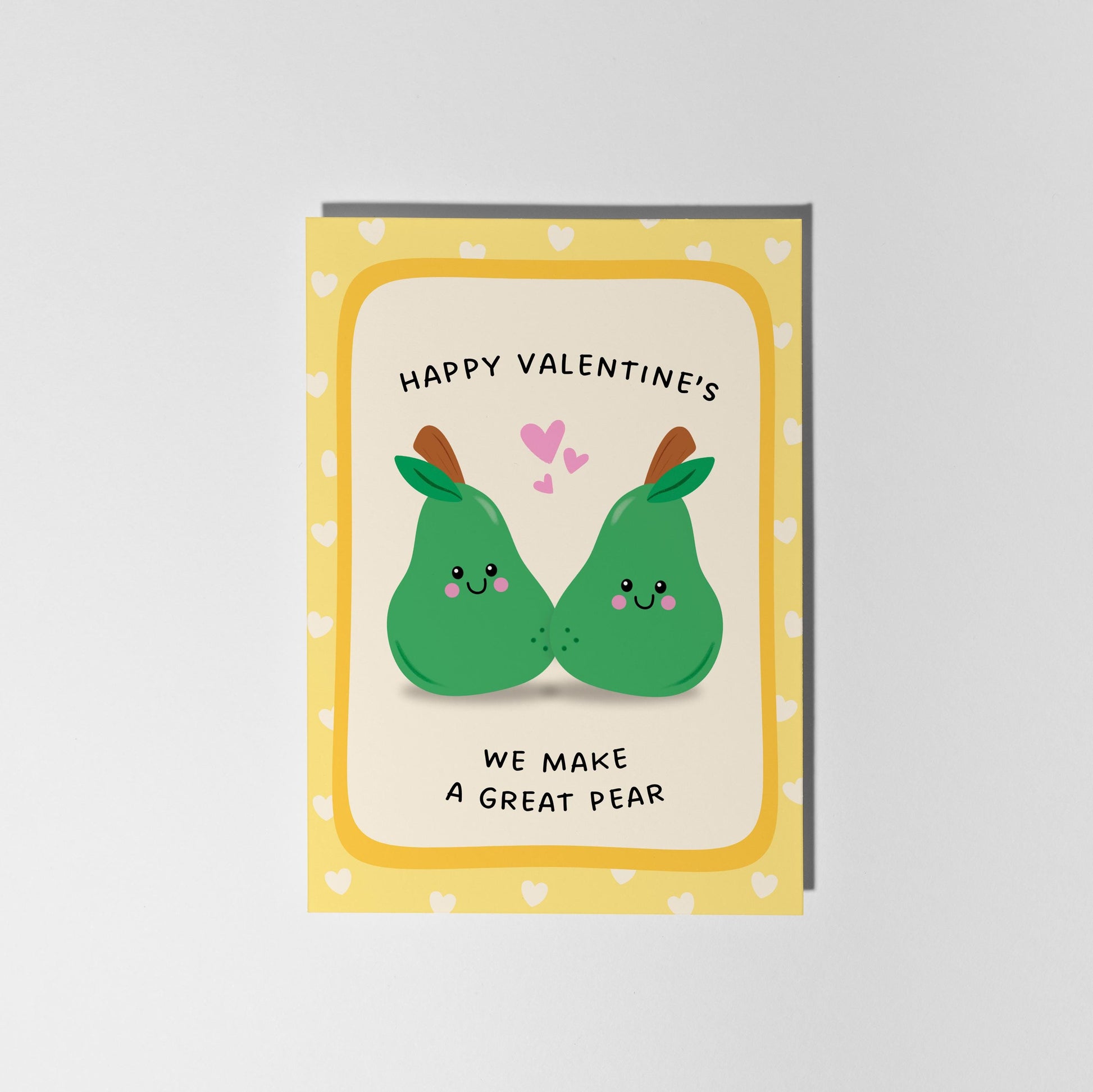 We Make a Great Pear, Cute Valentine Pun Card for Partner - PulpKo